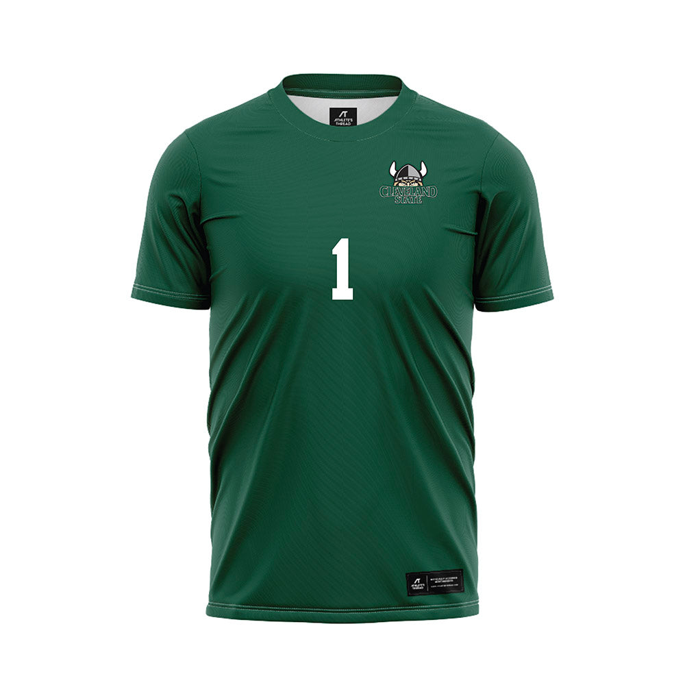 Cleveland State - NCAA Women's Soccer : Elyse Broderick - Green Soccer Jersey-0
