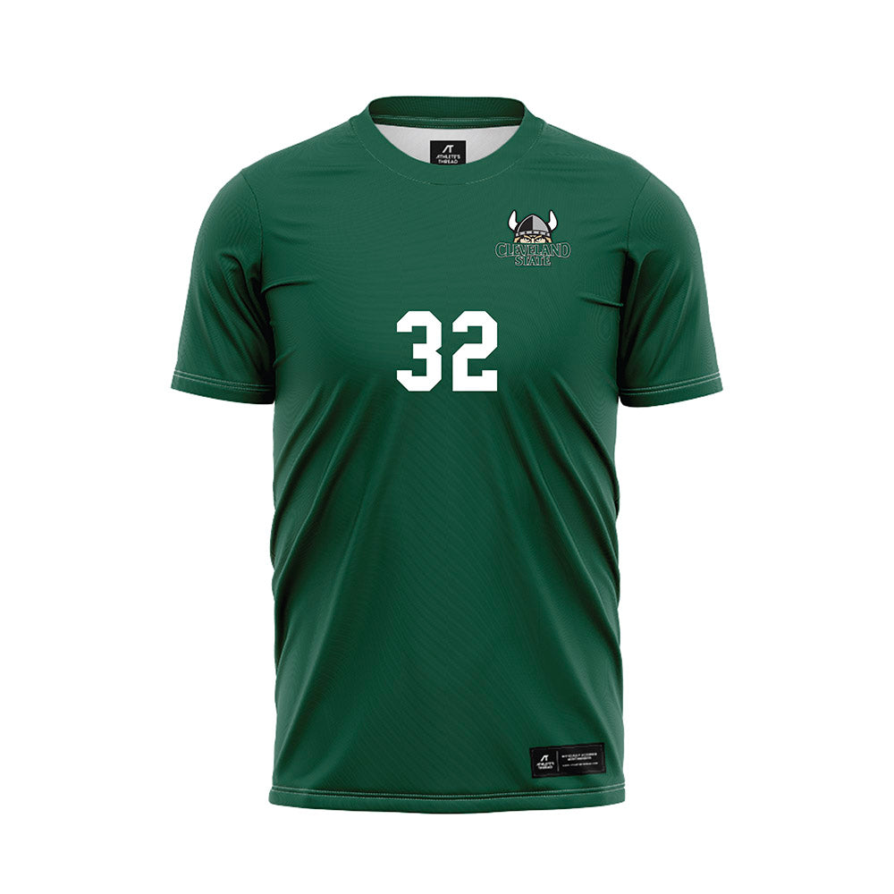 Cleveland State - NCAA Women's Soccer : Vail Muller - Green Soccer Jersey-0