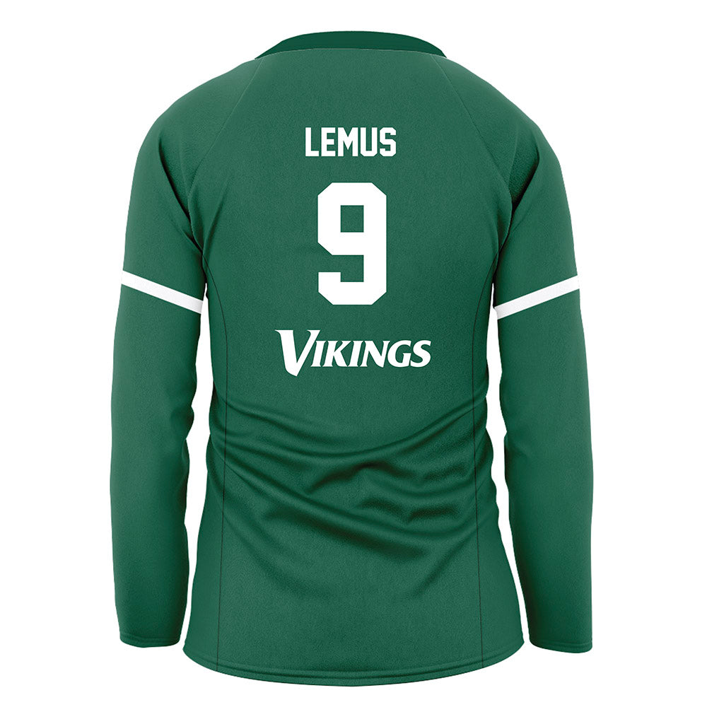 Cleveland State - NCAA Women's Volleyball : Magaly Lemus - Green Volleyball Jersey-1
