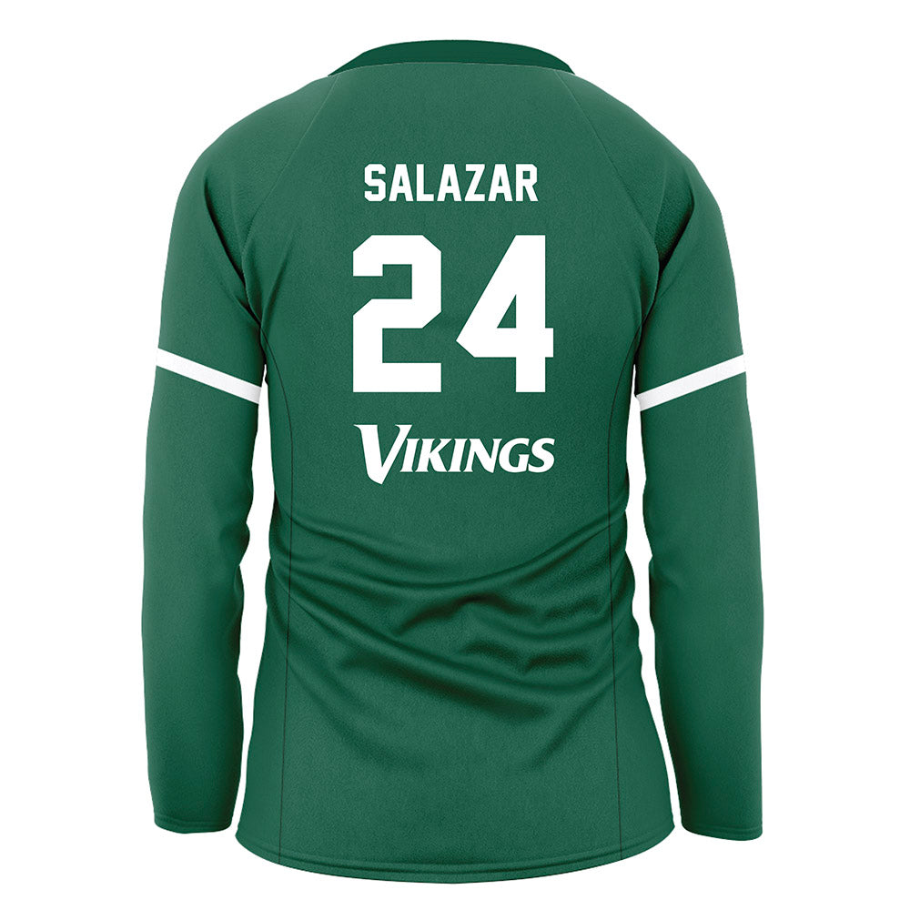 Cleveland State - NCAA Women's Volleyball : Allison Salazar - Green Volleyball Jersey-1