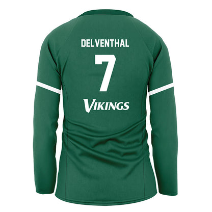 Cleveland State - NCAA Women's Volleyball : Vayda Delventhal - Green Volleyball Jersey-1