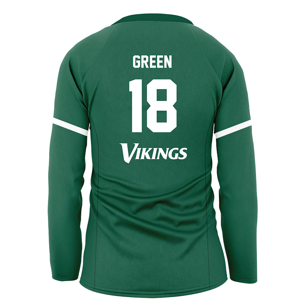 Cleveland State - NCAA Women's Volleyball : Madisyn Green - Green Volleyball Jersey-1