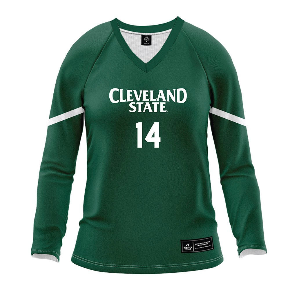 Cleveland State - NCAA Women's Volleyball : Reilly Wadden - Green Volleyball Jersey-0