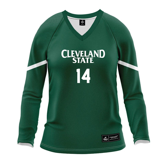 Cleveland State - NCAA Women's Volleyball : Reilly Wadden - Green Volleyball Jersey-0