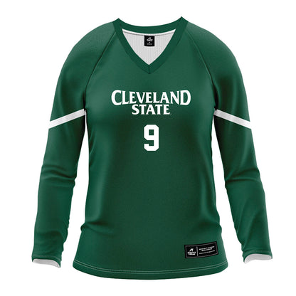 Cleveland State - NCAA Women's Volleyball : Magaly Lemus - Green Volleyball Jersey-0