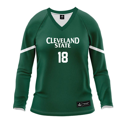 Cleveland State - NCAA Women's Volleyball : Madisyn Green - Green Volleyball Jersey-0