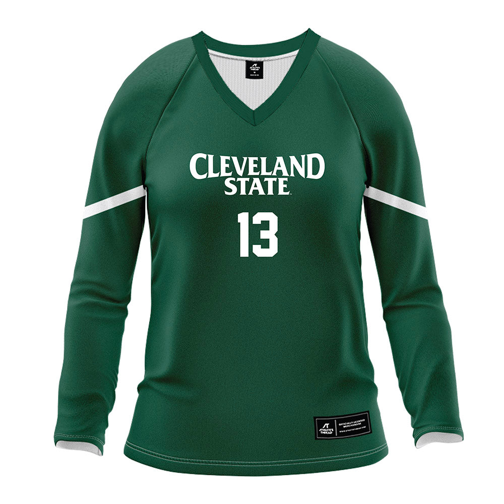 Cleveland State - NCAA Women's Volleyball : Danica McArthur - Green Volleyball Jersey-0