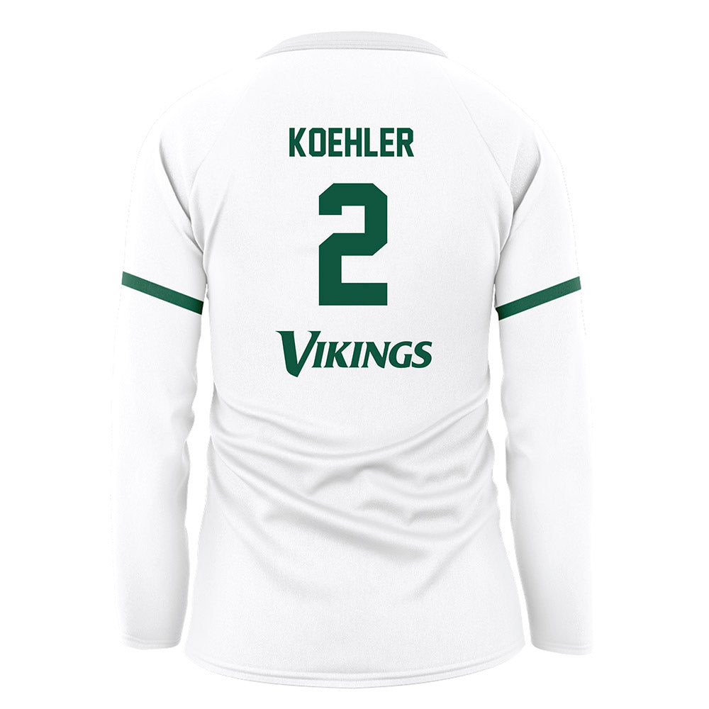 Cleveland State - NCAA Women's Volleyball : Jerilynn Koehler - White Volleyball Jersey-1