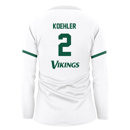 Cleveland State - NCAA Women's Volleyball : Jerilynn Koehler - White Volleyball Jersey-1