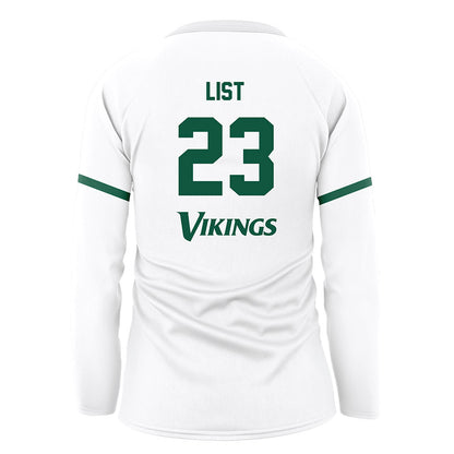 Cleveland State - NCAA Women's Volleyball : Chloe List - White Volleyball Jersey-1