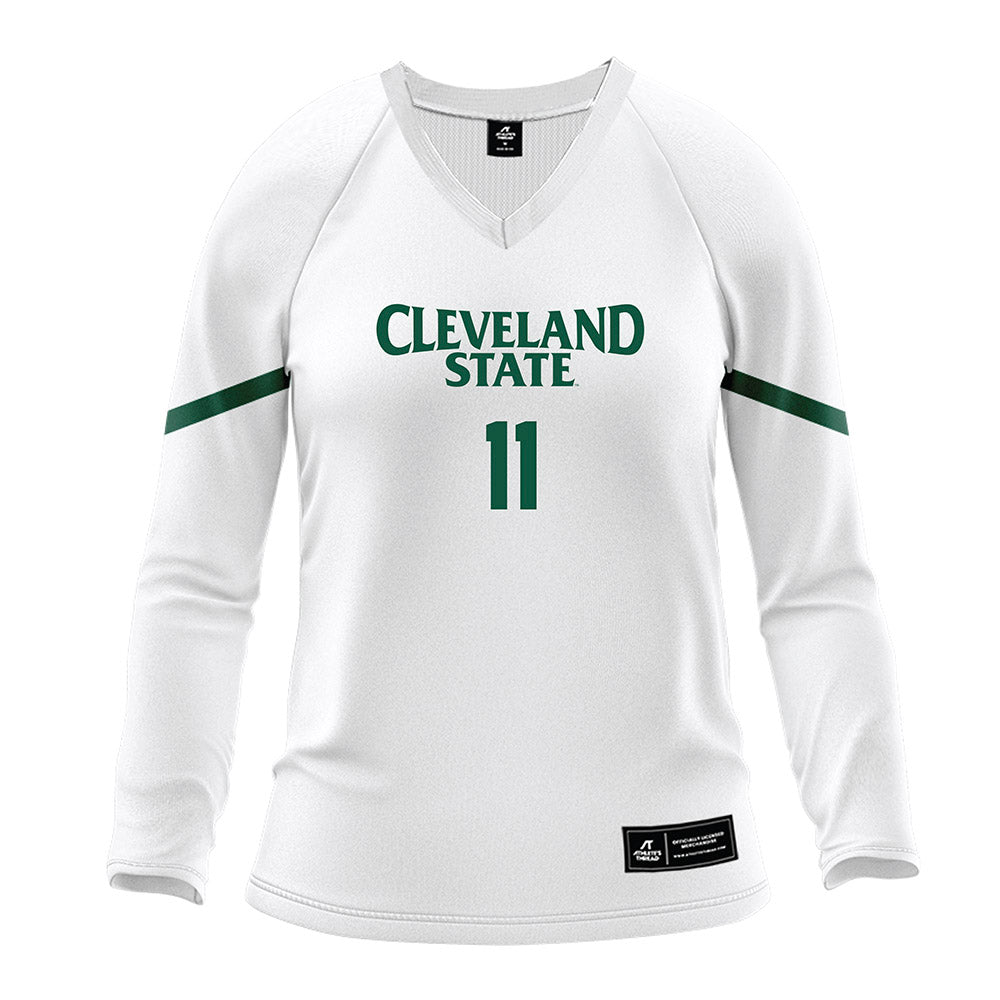 Cleveland State - NCAA Women's Volleyball : Abbi Martin - White Volleyball Jersey-0