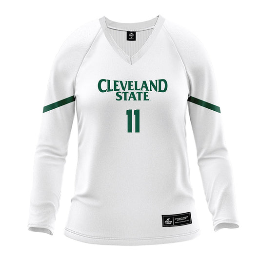 Cleveland State - NCAA Women's Volleyball : Abbi Martin - White Volleyball Jersey-0