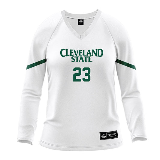 Cleveland State - NCAA Women's Volleyball : Chloe List - White Volleyball Jersey-0