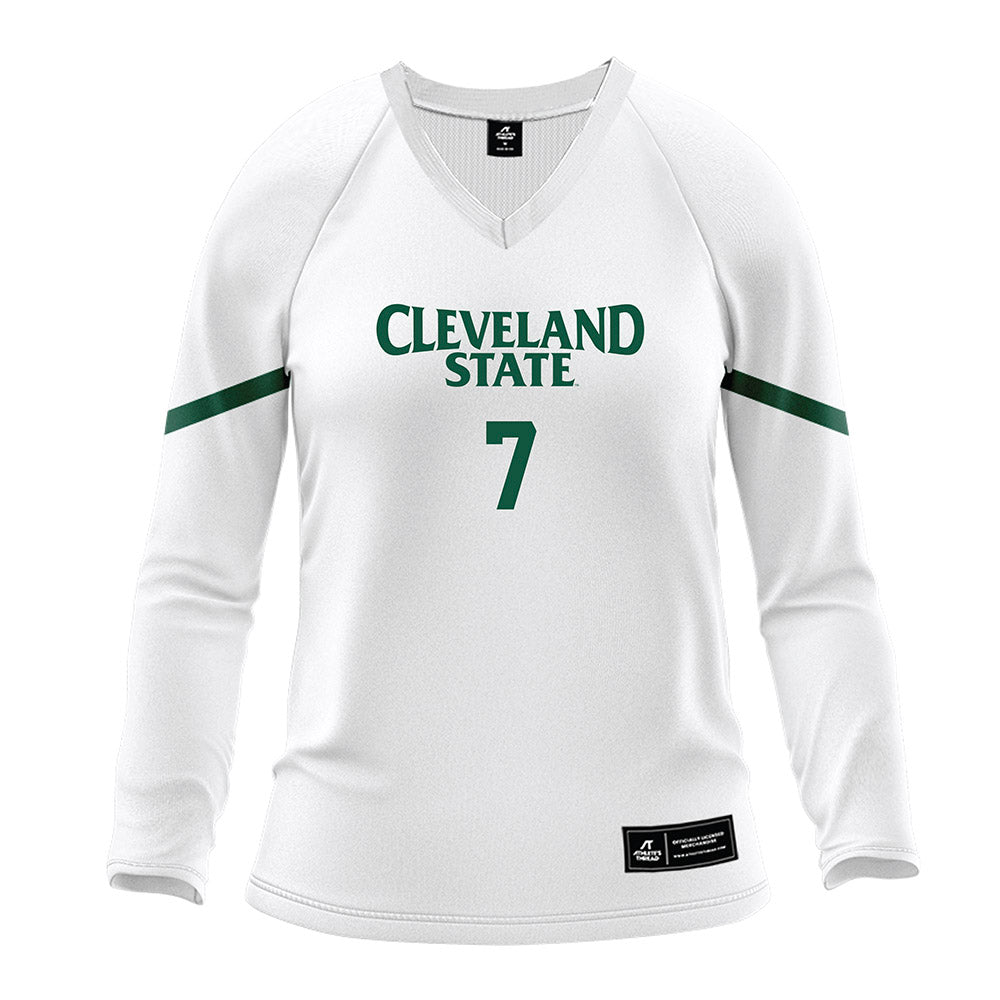 Cleveland State - NCAA Women's Volleyball : Vayda Delventhal - White Volleyball Jersey-0