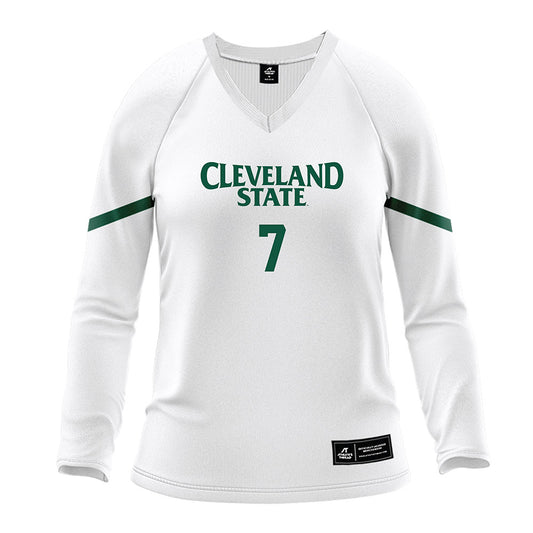 Cleveland State - NCAA Women's Volleyball : Vayda Delventhal - White Volleyball Jersey-0