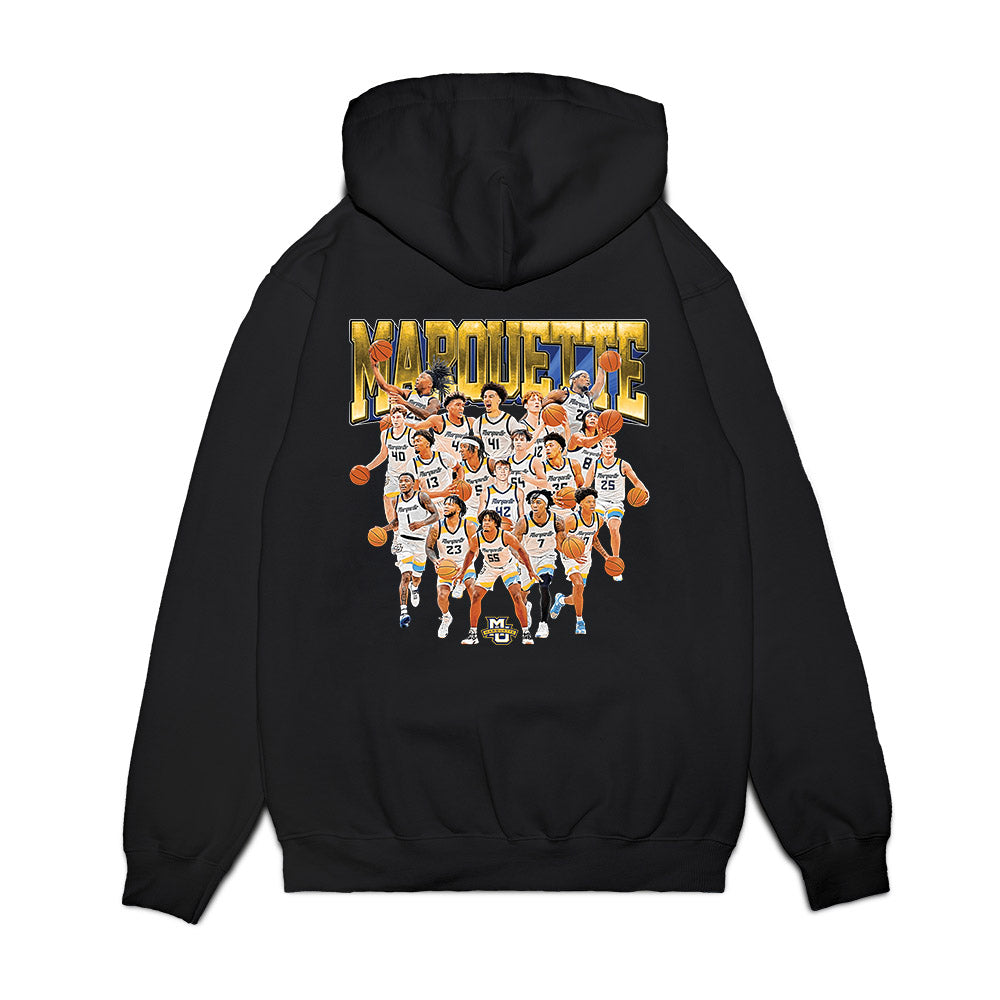 Marquette - NCAA Men's Basketball : - Team Collage Premium Hooded Sweatshirt-1