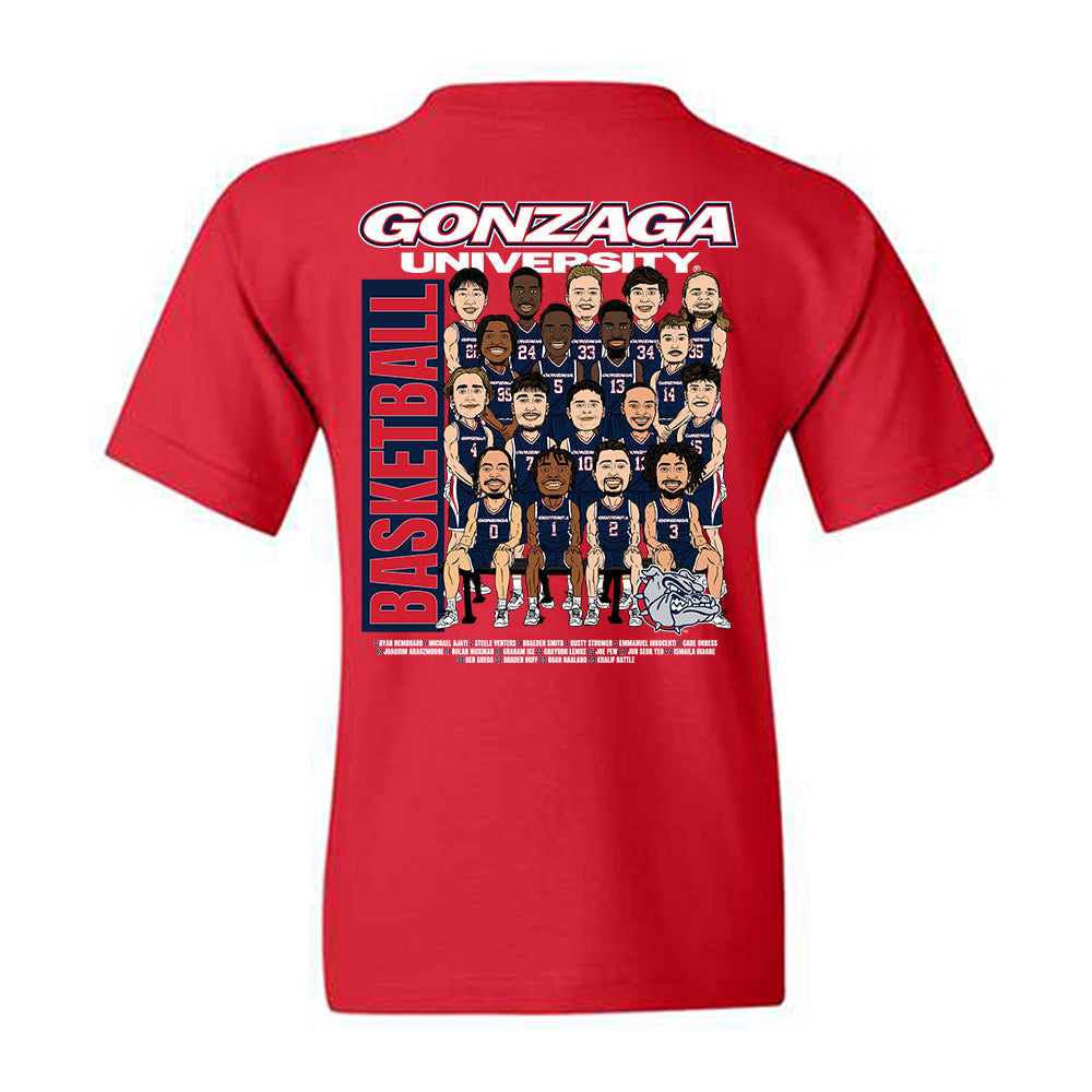 Gonzaga - NCAA Men's Basketball : - Youth T-Shirt-1