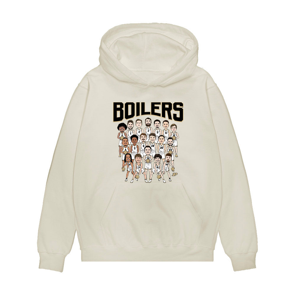 Purdue - NCAA Men's Basketball : - Team Caricature Premium Hooded Sweatshirt-0