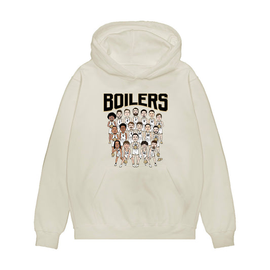 Purdue - NCAA Men's Basketball : - Team Caricature Premium Hooded Sweatshirt-0
