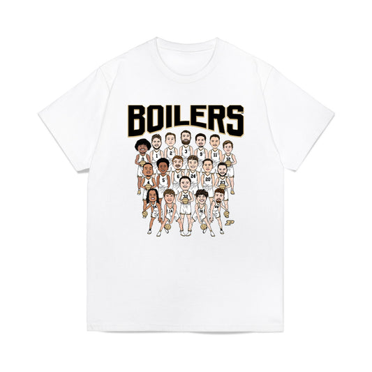Purdue - NCAA Men's Basketball : - Team Caricature Premium T-Shirt-0