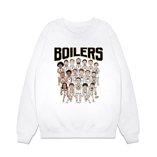 Purdue - NCAA Men's Basketball : - Team Caricature Premium Crewneck Sweatshirt-0
