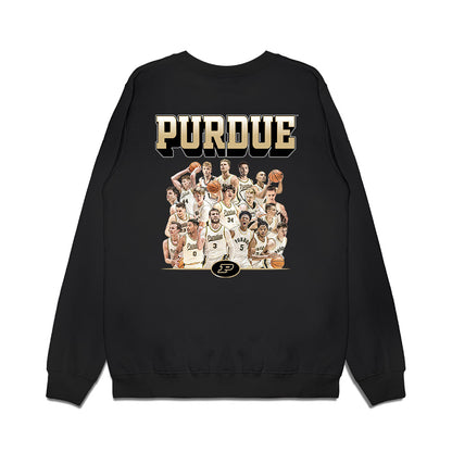 Purdue - NCAA Men's Basketball : - Team Collage Premium Crewneck Sweatshirt-1