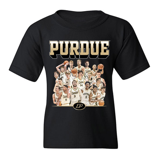 Purdue - NCAA Men's Basketball : - Team Collage Youth T-Shirt-0
