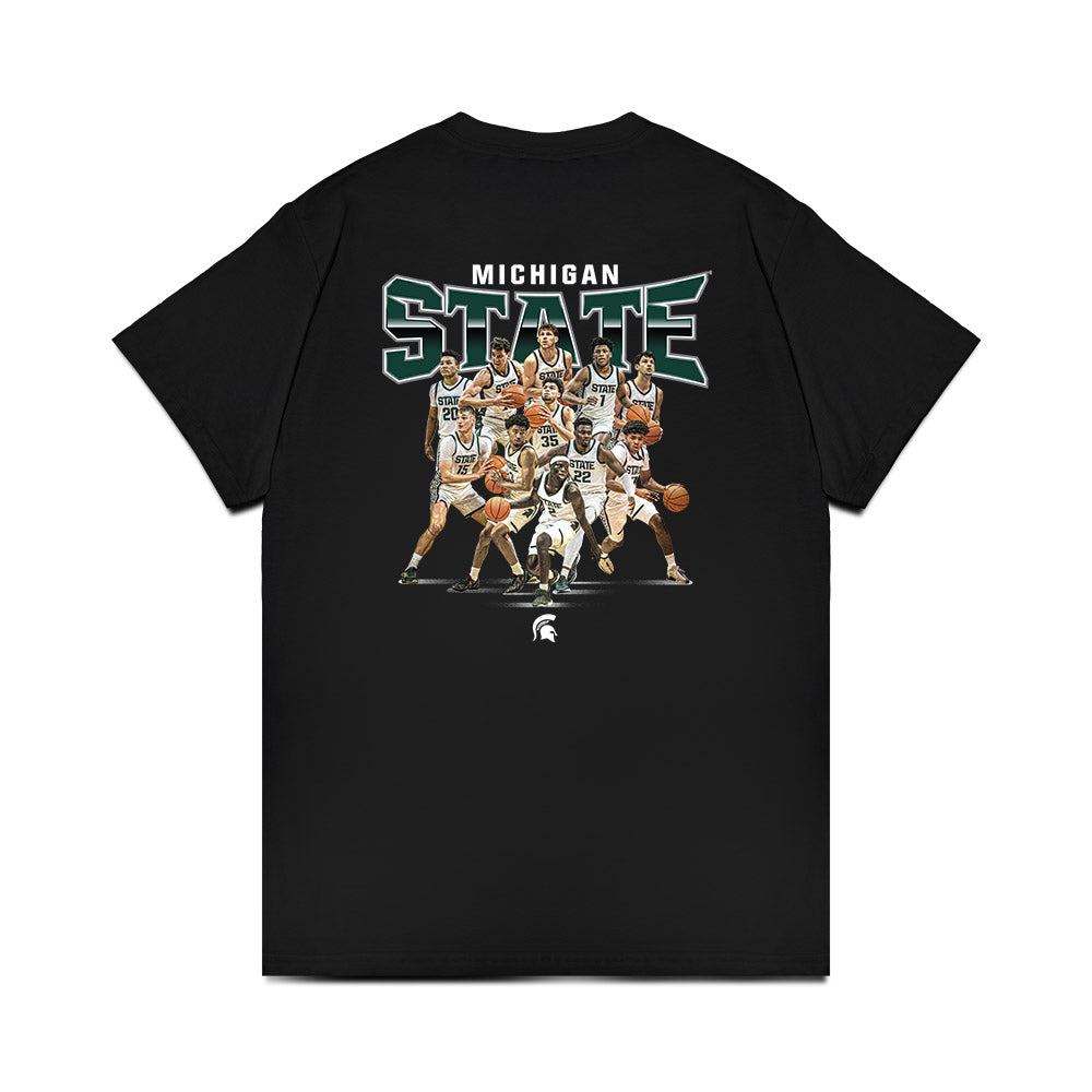 Michigan State - NCAA Men's Basketball : Team Collage Premium T-Shirt-1