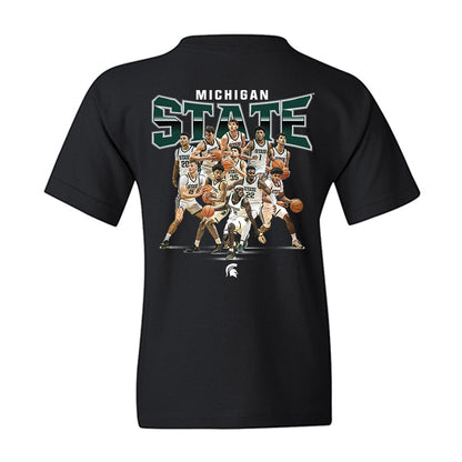 Michigan State - NCAA Men's Basketball : Team Collage Youth T-Shirt-1