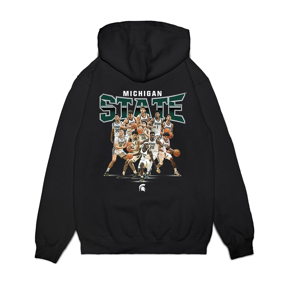 Michigan State - NCAA Men's Basketball : Team Collage Premium Hooded Sweatshirt-1