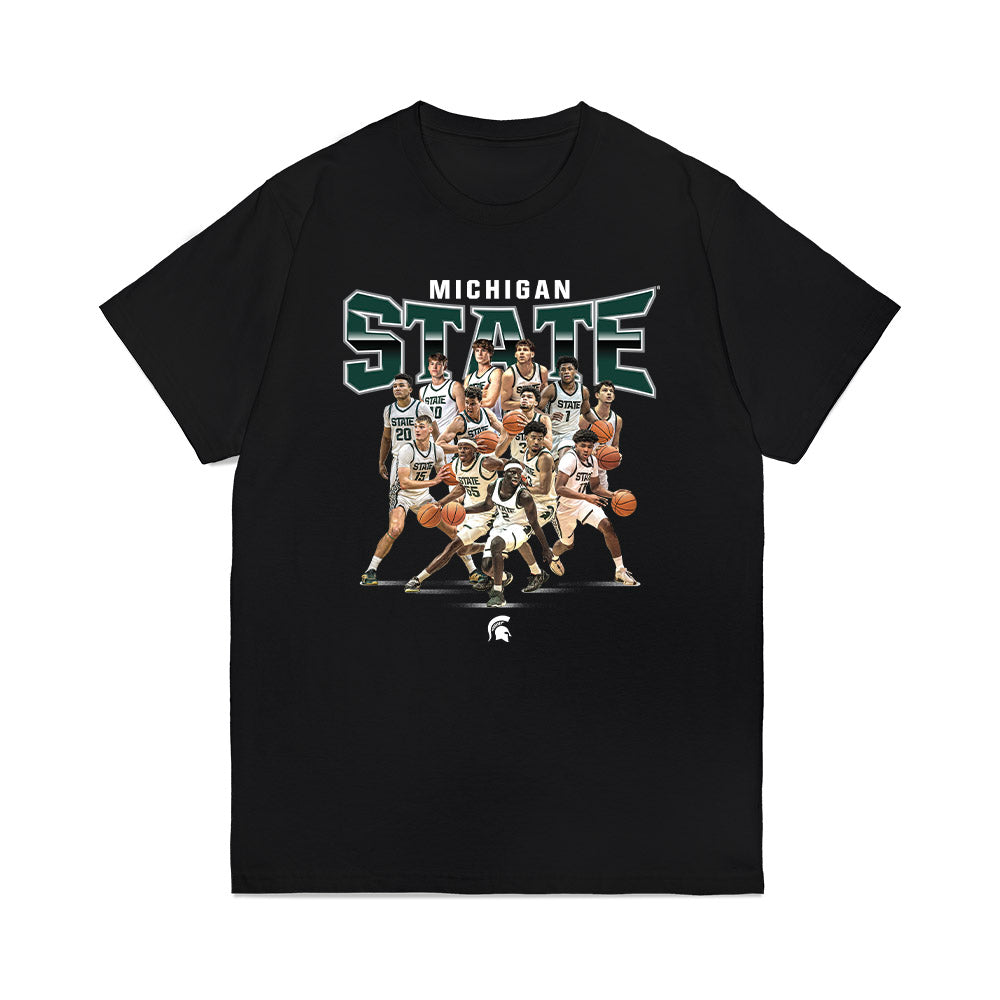 Michigan State - NCAA Men's Basketball : - Team Collage Premium T-Shirt-0