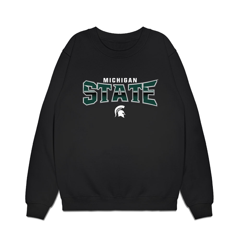 Michigan State - NCAA Men's Basketball : Team Collage Premium Crewneck Sweatshirt-0