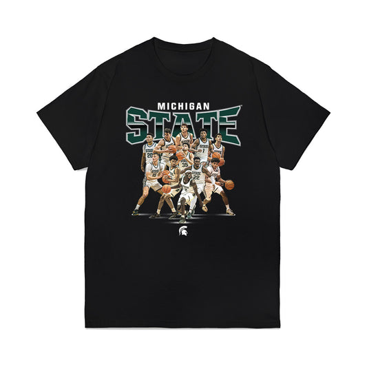 Michigan State - NCAA Men's Basketball : Team Collage Premium T-Shirt-0