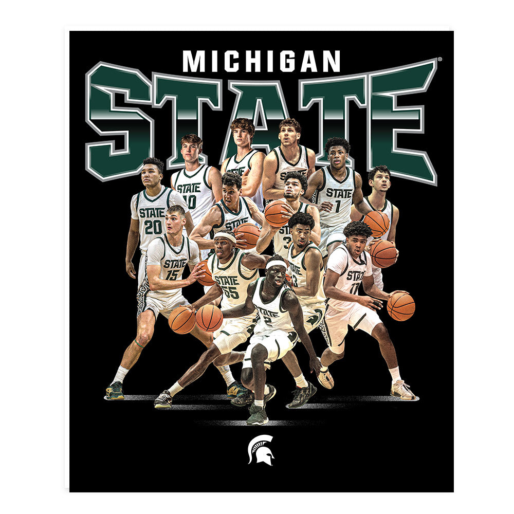 Michigan State - NCAA Men's Basketball : - Team Collage Poster 20x24-0
