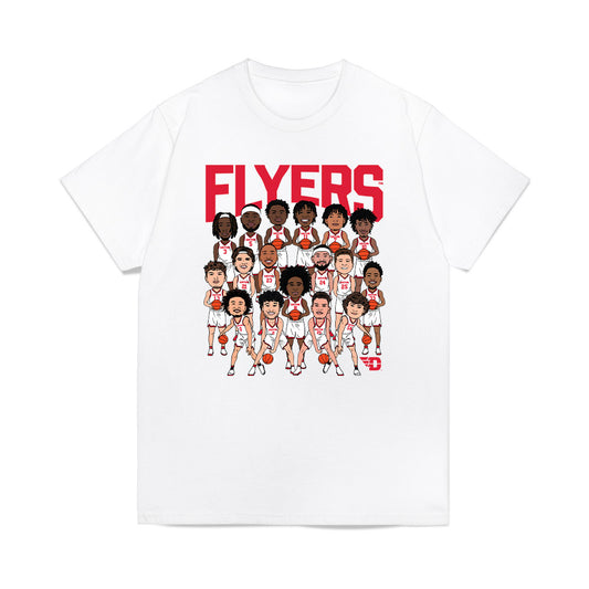Dayton - NCAA Men's Basketball : - Team Caricature Premium T-Shirt-0