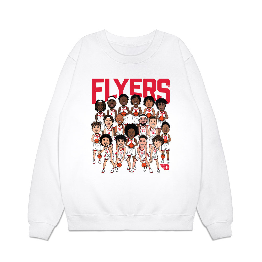 Dayton - NCAA Men's Basketball : - Team Caricature Premium Crewneck Sweatshirt-0