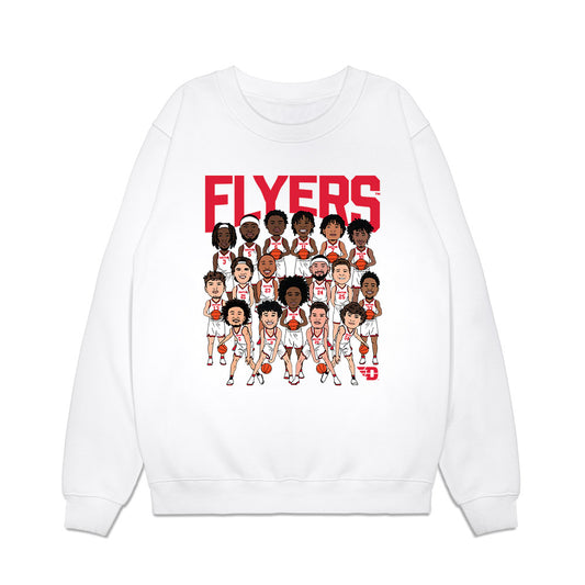 Dayton - NCAA Men's Basketball : - Team Caricature Premium Crewneck Sweatshirt-0
