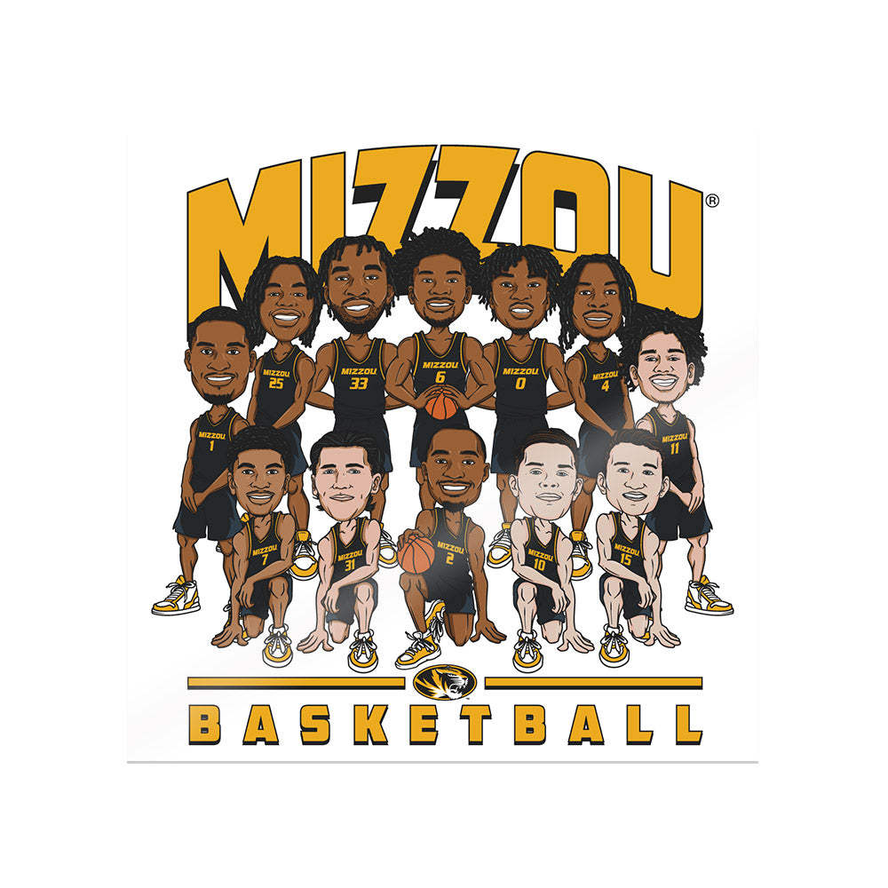 Missouri - NCAA Men's Basketball : - Team Caricature Sticker-0