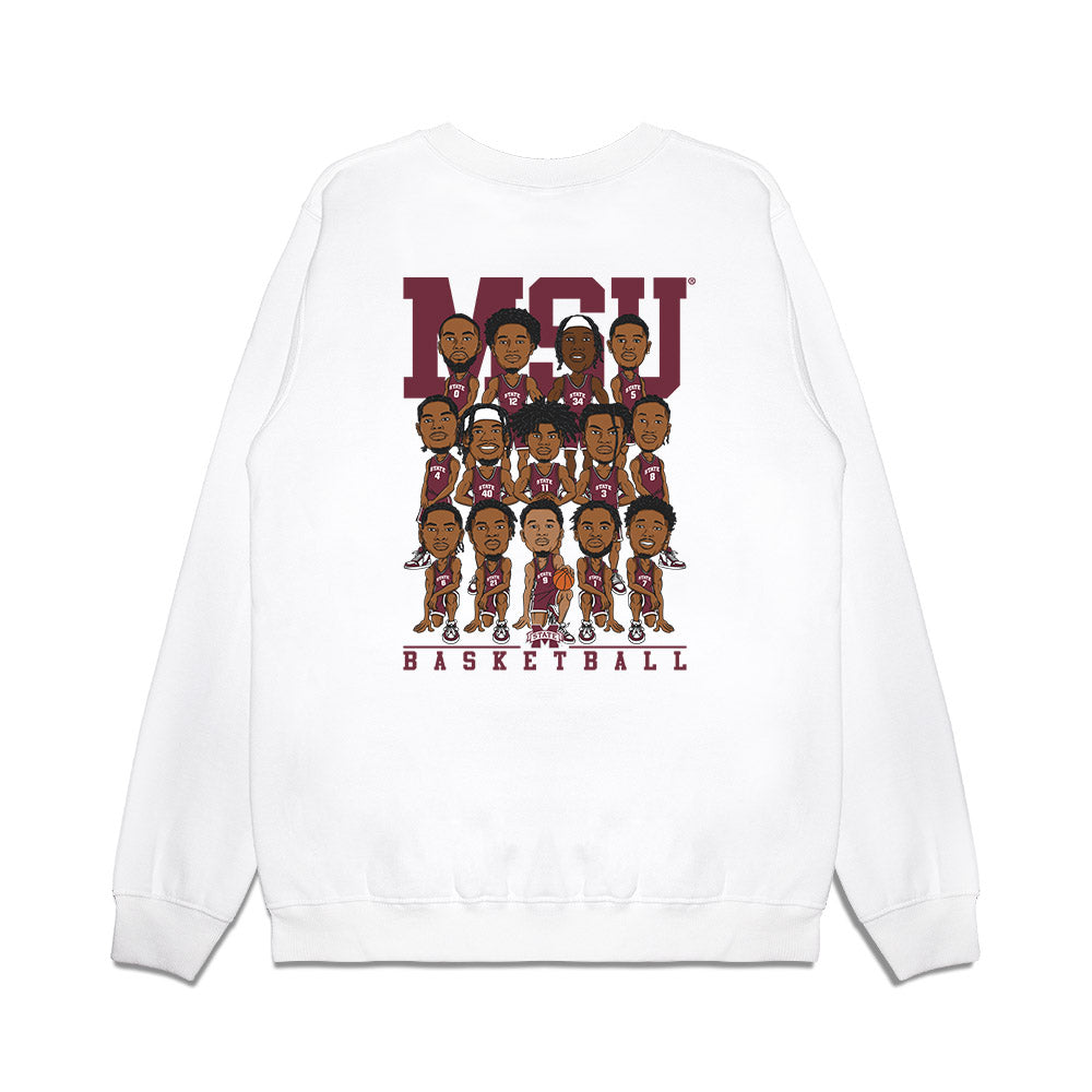 Mississippi State - NCAA Men's Basketball : - Team Caricature Premium Crewneck Sweatshirt-1