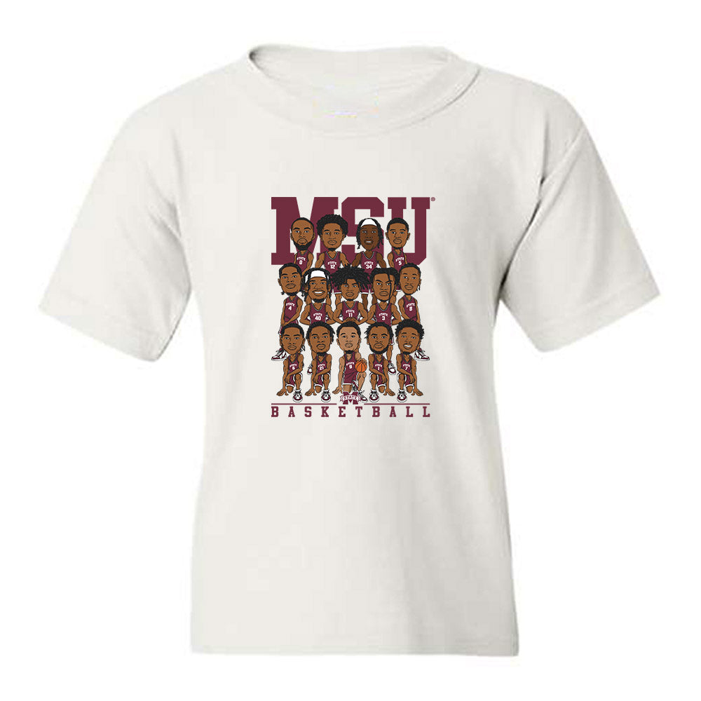 Mississippi State - NCAA Men's Basketball : - Team Caricature Youth T-Shirt-0