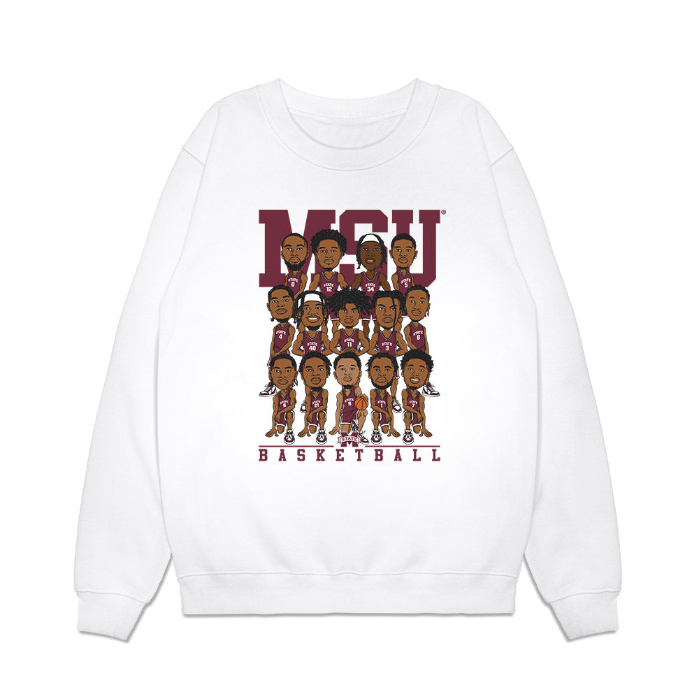 Mississippi State - NCAA Men's Basketball : - Team Caricature Premium Crewneck Sweatshirt-0