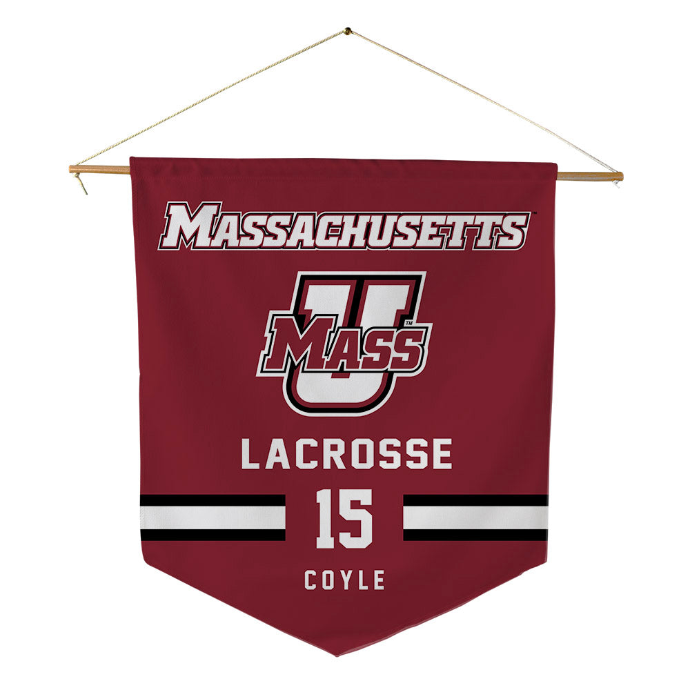 UMass - NCAA Men's Lacrosse : Brendan Coyle - Pennant - 18" x 21"-0