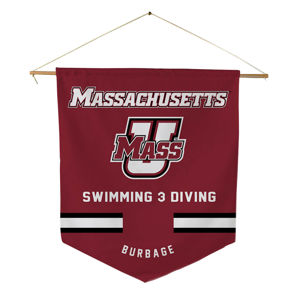 UMass - NCAA Women's Swimming & Diving : Lindsay Burbage - Pennant - 18" x 21"-0