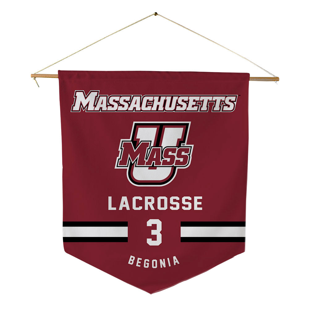 UMass - NCAA Men's Lacrosse : Gavin Begonia - Pennant - 18" x 21"-0