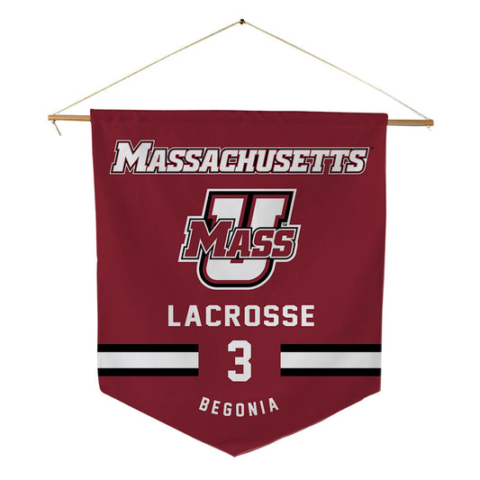UMass - NCAA Men's Lacrosse : Gavin Begonia - Pennant - 18" x 21"-0