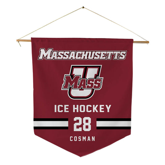 UMass - NCAA Men's Ice Hockey : Bo Cosman - Pennant - 18" x 21"-0