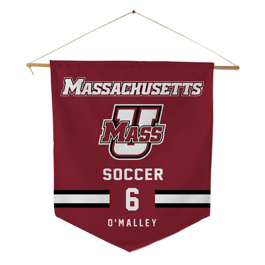 UMass - NCAA Men's Soccer : Aaron O'Malley - Pennant - 18" x 21"-0