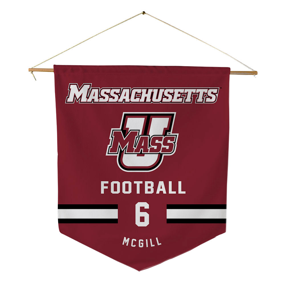 UMass - NCAA Football : Jeremiah McGill - Pennant - 18" x 21"-0