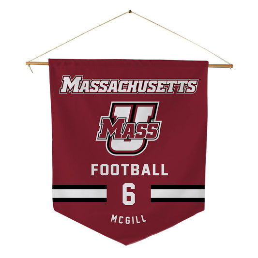 UMass - NCAA Football : Jeremiah McGill - Pennant - 18" x 21"-0
