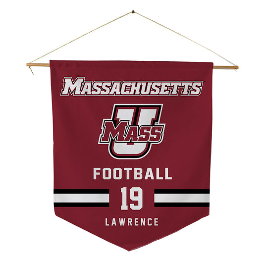 UMass - NCAA Football : Zach Lawrence - Pennant - 18" x 21"-0